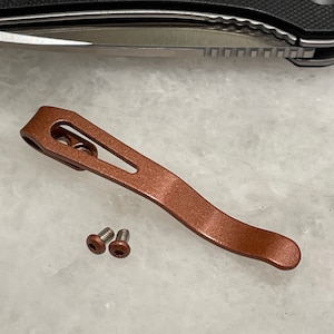 Copper Titanium Deep Carry Pocket Clip For WE Knife CIVIVI Elementum Knife