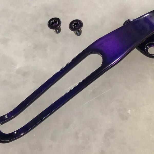 Purple Titanium Deep Carry Pocket Clip For Benchmade Osborne 940 943 Knife