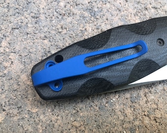 Blue Titanium Deep Carry Pocket Clip Made For Benchmade Barrage 580 583 581 585 Folding Knife