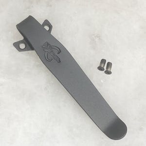 Flat Black Titanium Deep Carry Pocket Clip For Olight Arkpro, Arkpro Lite Arkpro Ultra and Arkfeld Ultra Flashlight