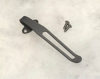 Gray Titanium Deep Carry Pocket Clip For Cold Steel 62L SR1 Folder SR1 Lite Knife