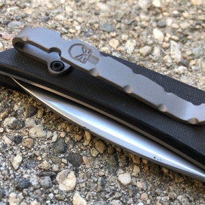 Custom Titanium Deep Carry Pocket For Kershaw Skyline 1760 Knife - Tip Up Position