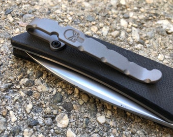 Custom Titanium Deep Carry Pocket For Kershaw Skyline 1760 Knife - Tip Up Position