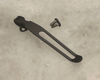 Schwarzer Titan Tiefer Taschenclip für Kershaw Kuro 1835 Brawler 1990 Messer