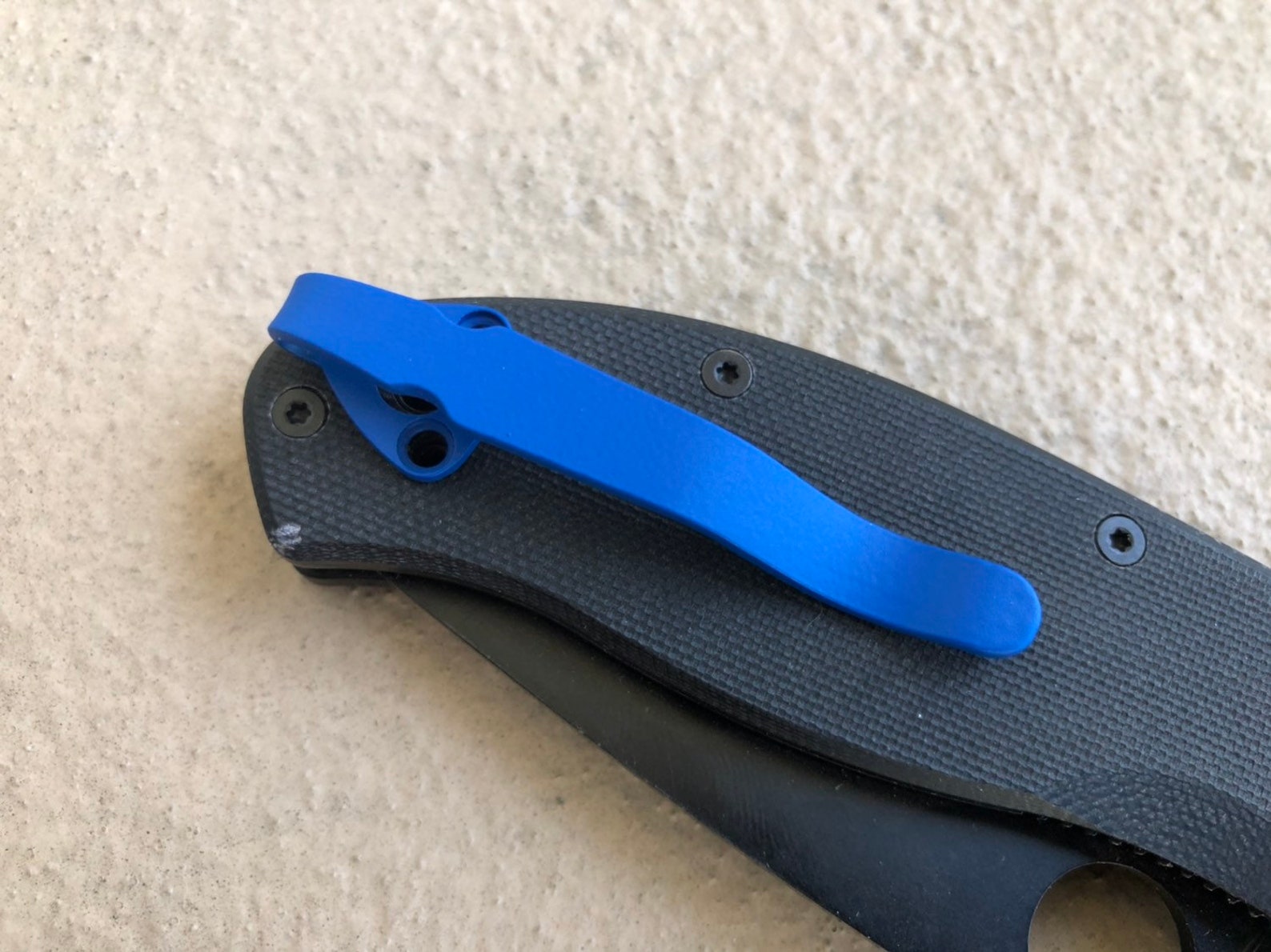 Spyderco Pocket Clip Blue Titanium Deep Pocket Clip Made for Etsy