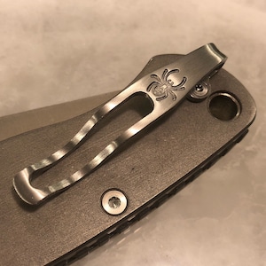 Satin Titanium Clip For Spyderco Paramilitary 2 C81GP2 Yojimbo 2 Para 3 G10 Knife