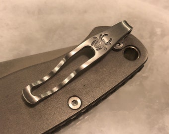 Clip de titanio satinado para cuchillos Spyderco Paramilitary 2 C81GP2 Yojimbo 2 Para 3 G10