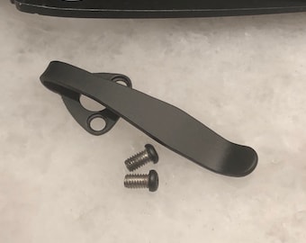 Black Titanium Clip Made For Spyderco Ambitious Tenacious Persistence Resilience