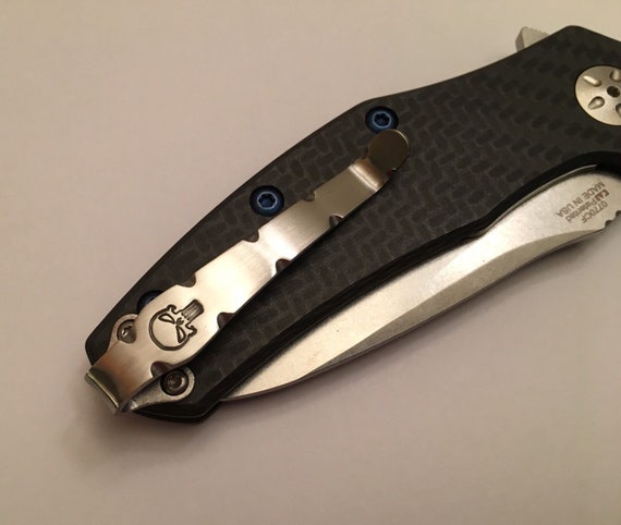 Blue Titanium Deep Carry Pocket Clip Made for Zero Tolerance ZT0770 ZT0770CF