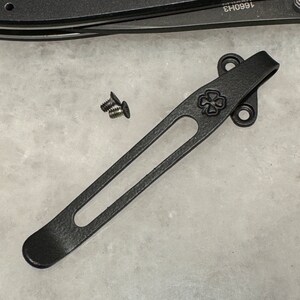 Matte Black Titanium Deep Carry Pocket Clip Made For Kershaw Leek 1660 Knife
