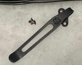 Matte Black Titanium Deep Carry Pocket Clip Made For Kershaw Leek 1660 Knife