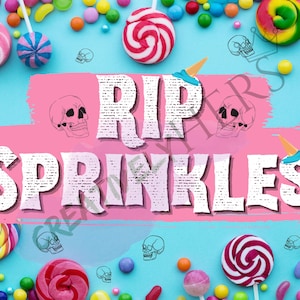 RIP Sprinkles Sign | Halloween Sign | Halloween Wreath Sign | Halloween  Decor | Halloween Door Decor