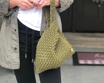 Bolso de nudo japonés X-Stitch, patrón PDF de ganchillo, bolso de mamá y yo, bolso de ganchillo, bolso de ganchillo, bolso de ganchillo de nudo japonés, pulsera