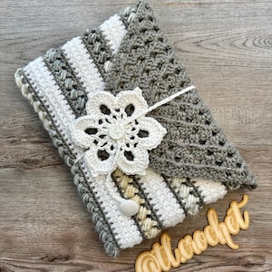 ThunderSnow Book Sleeve Crochet Pattern, Crochet Book Cover, Crochet Bible Cover, Crochet Kindle Sleeve, Crochet iPad Sleeve, PDF Crochet