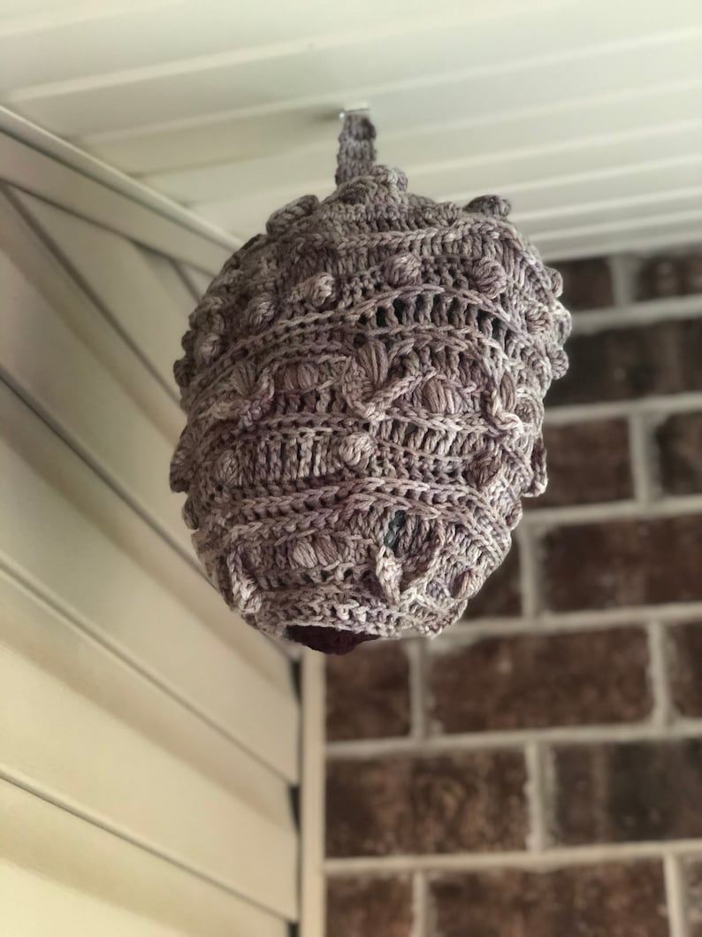 Crochet Hornet's Nest Pattern, Hornet Nest Pattern, Wasp Nest Pattern, Crochet Wasp Nest Pattern, Crochet Wasp Repellant, Hornet's Nest image 2