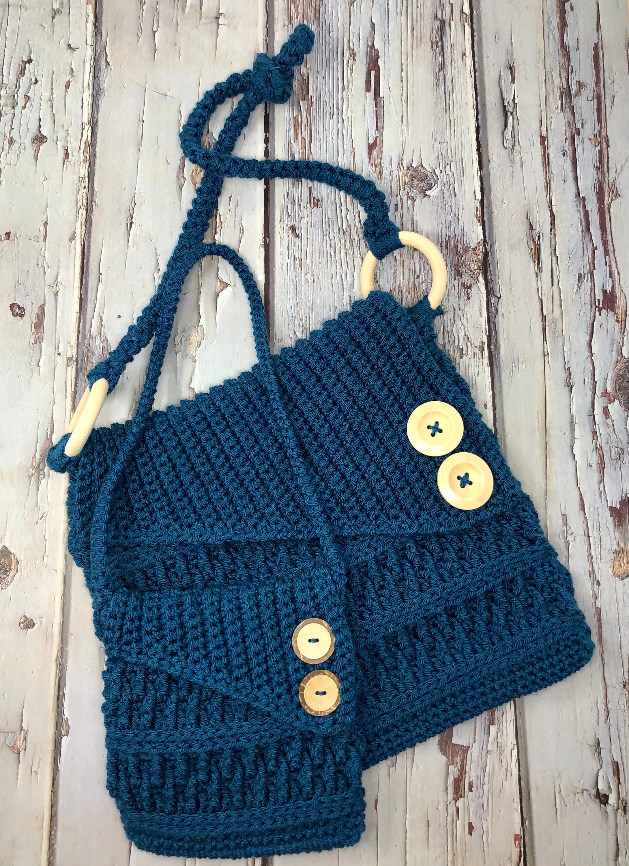 Turnberry Cross Body Bag, Crochet Purse, PDF Crochet Pattern