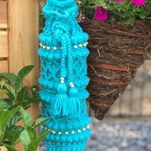 Boho Beaded Bag Dispenser PDF Digital Download Crochet Pattern, Kitchen Storage, Crochet Bag Holder, Plastic Bag Dispenser Pattern, Recycle