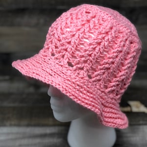 Francisco Bucket Hat, virkmönster, bomullsgarn, flera storlekar (PDF-nedladdning)