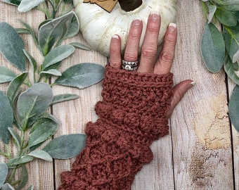 Guantes sin dedos con cuentas estilo bohemio, crochet, calentadores de manos (patrón PDF), cuentas de madera, patrón, bricolaje, regalo hecho a mano