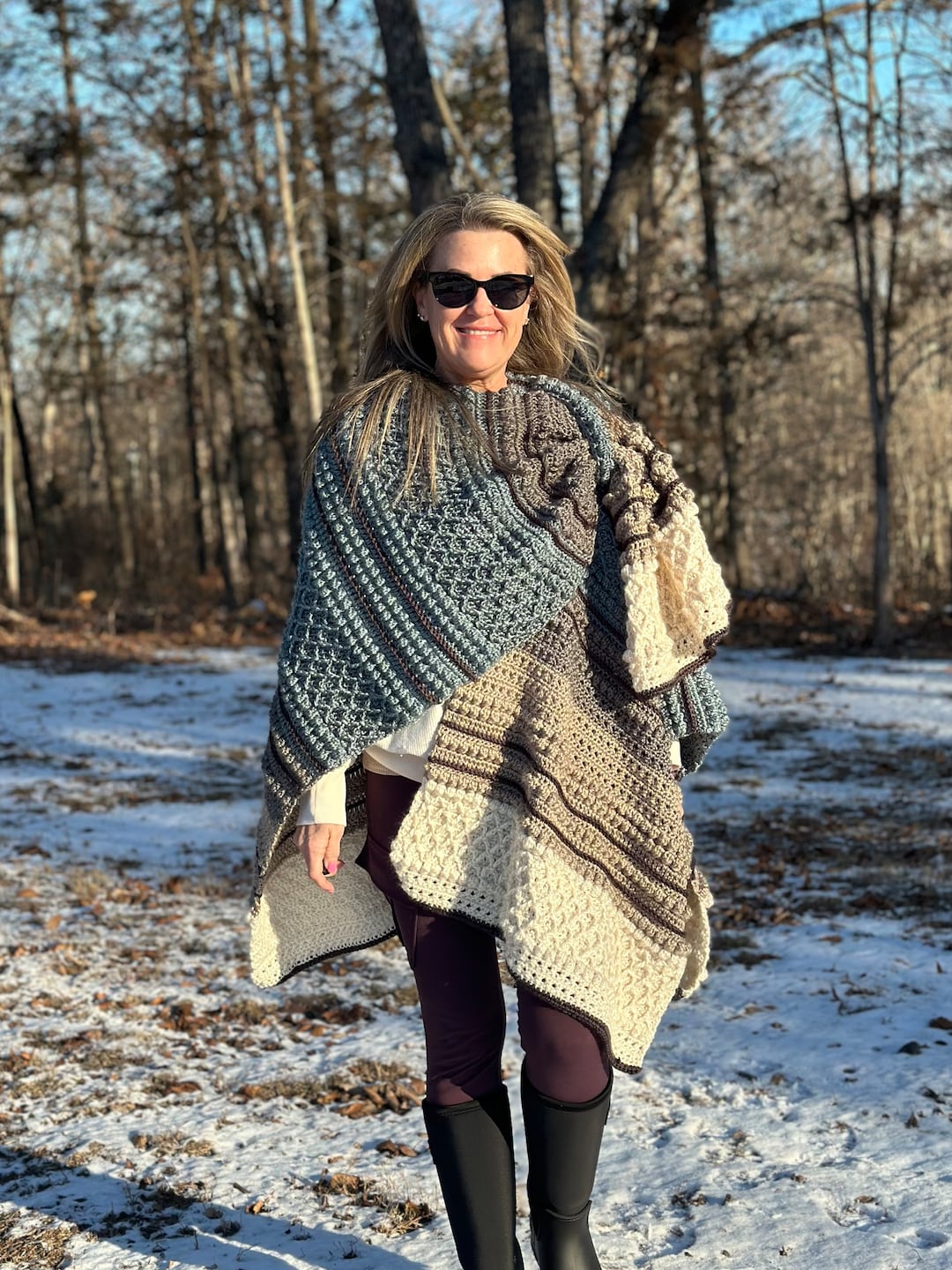 Boho Ruana Crochet Pattern, Unisex Poncho (PDF Pattern) - Etsy