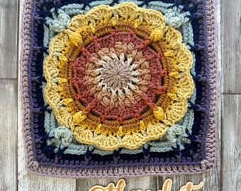Bloque de temperatura 2025, patrón de crochet, manta climática (patrón PDF), afgano