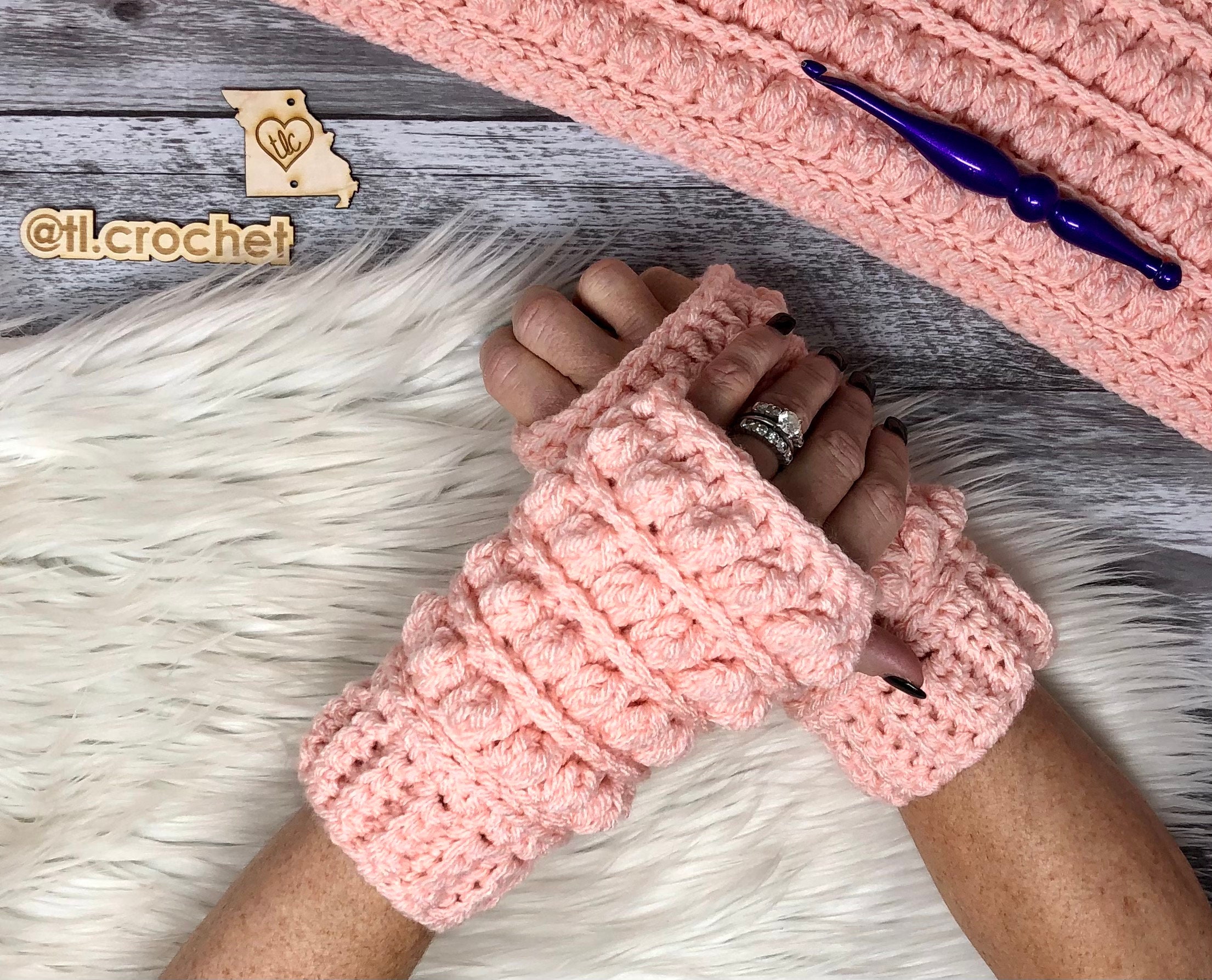 Guanti Senza Dita In Maglia Per Donna, Scaldapolsi - Foto 7