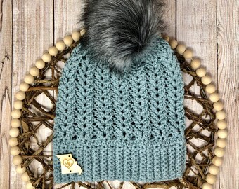 Francisco Crochet Beanie Pattern, Toque, Slouchy or Messy Bun, Kids Beanie, Adult Beanie, PDF, Digital Download Hat (PDF Pattern)