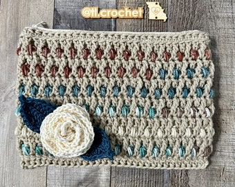 Jalousie-Beutel, Häkelmuster, Stilvoll, Canvas, Reißverschluss, Handytasche, Geschenktasche, Buchhülle, Makeup, Kunst, Gehäkelt, digitaler Download (PDF)