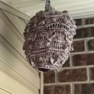 Crochet Hornet's Nest Pattern, Hornet Nest Pattern, Wasp Nest Pattern, Crochet Wasp Nest Pattern, Crochet Wasp Repellant, Hornet's Nest image 10