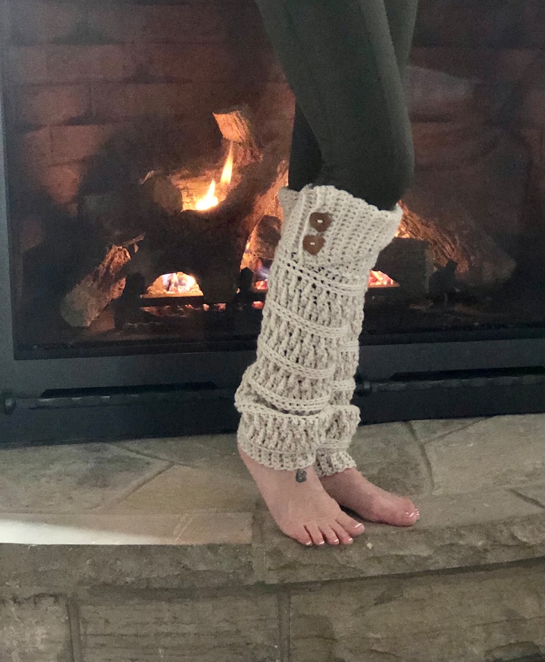 Turnberry Leg Warmers, Crochet PDF Digital Download Pattern, Decorative Buttons, Mommy and Me, Crochet Leg Warmers, Leg Warmers Pattern image 4