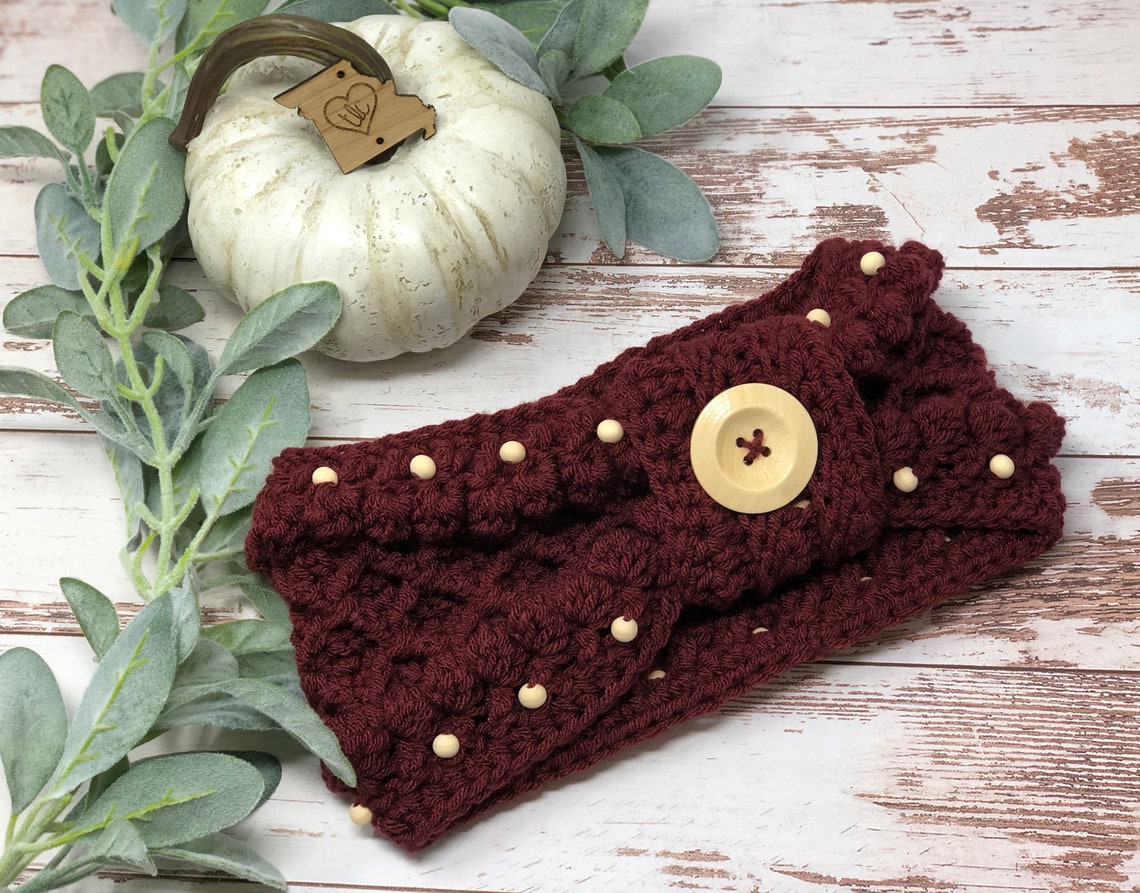 Boho Beaded Head Wrap Pattern Crochet Headband Pattern Etsy