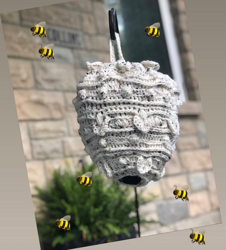 Crochet Hornet's Nest Pattern, Hornet Nest Pattern, Wasp Nest Pattern, Crochet Wasp Nest Pattern, Crochet Wasp Repellant, Hornet's Nest image 6