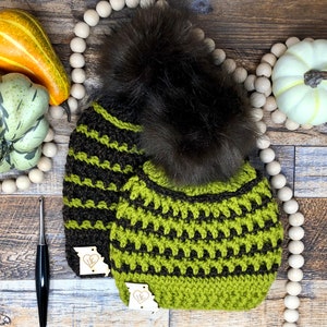 Salty & Striped Beanie, EASY Crochet Beanie Pattern, Mommy and Me Beanie, Crochet Hat Pattern, Unisex Beanie, Toddler Beanie, Adult Beanie