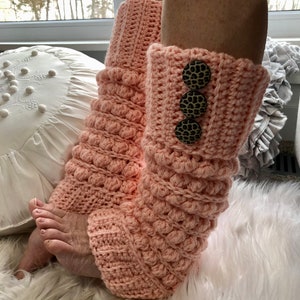 Stonebridge Leg Warmers, Crochet Leg Warmers, Yoga, Ballet, Exercise, Leg Warmers, Crochet PDF Pattern, Decorative Buttons, Mommy and Me image 7