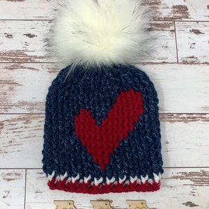 Wonky Heart Beanie Crochet PDF Pattern, Crochet Beanie, Heart Beanie, Valentine Hat, Kids Valentine Beanie, Ladies Valentine Hat, Tween image 5