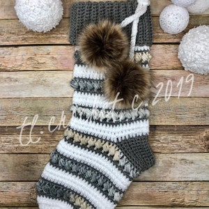 ThunderSnow Stocking PDF Crochet Pattern, Crochet Stocking, Christmas Stocking, Crochet Pattern, Crochet Sock, Crochet Sock Pattern
