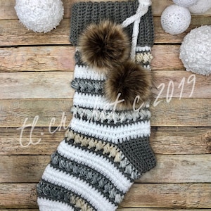 ThunderSnow Stocking PDF Crochet Pattern, Crochet Stocking, Christmas Stocking, Crochet Pattern, Crochet Sock, Crochet Sock Pattern