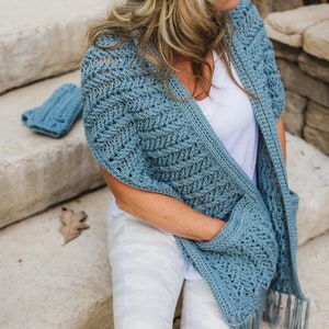 Francisco Pocket Scarf Pattern, EASY Crochet Pattern, Crochet Pocket Shawl Pattern, Crochet Shawl Pattern, Easy Pocket Scarf Pattern image 2