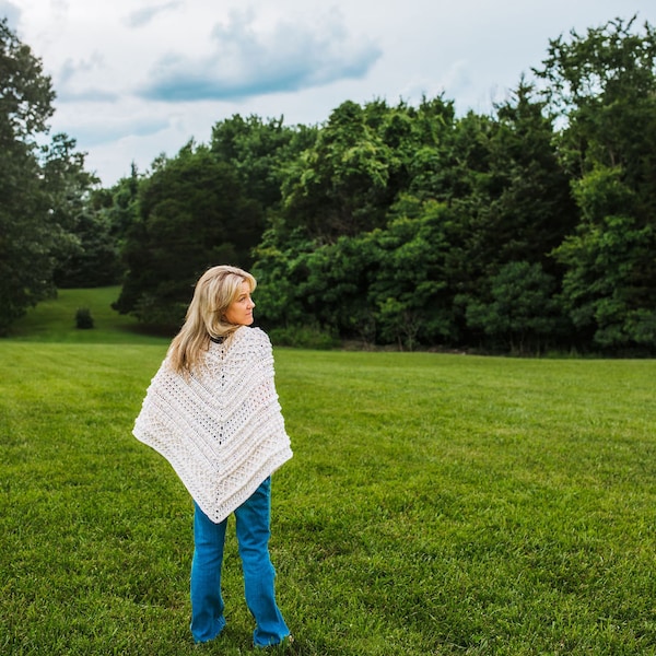 Boho Poncho, Häkelmuster, anpassbar, Häkel Cape (PDF Download), handgemachtes Geschenk, DIY