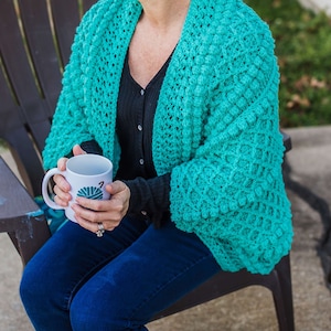 Boho Cocoon Shrug Crochet PDF Pattern, Crochet Women&#39;s Clothing, Crochet Shrug, Crochet Cardigan, Crochet Sweater, Crochet Wrap, Bolero