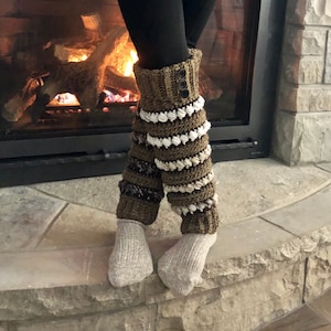 ThunderSnow Leg Warmers, Crochet Leg Warmer Pattern, PDF Digital Download, Mommy and Me Leg Warmers, Crochet Pattern, Unisex, Team Colors image 2