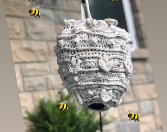 Crochet Hornet's Nest Pattern,  Hornet Nest Pattern, Wasp Nest Pattern, Crochet Wasp Nest Pattern, Crochet Wasp Repellant, Hornet's Nest