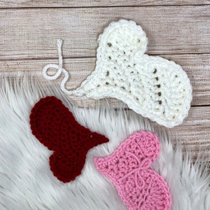 Wonky Heart Applique Crochet PDF Digital Download, Crochet Heart Pattern, Crochet Valentine's Day, Heart Applique, Valentine Gift, Love gift image 6