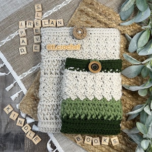 Irelan iPad Sleeve Crochet Pattern, Crochet Laptop Sleeve, Crochet Kindle Sleeve, Bookish Crochet, DIY Kindle Sleeve, DIY iPad Sleeve