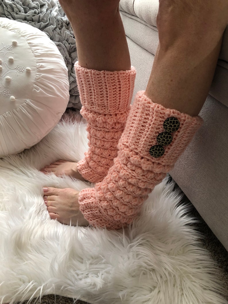 Stonebridge Leg Warmers, Crochet Leg Warmers, Yoga, Ballet, Exercise, Leg Warmers, Crochet PDF Pattern, Decorative Buttons, Mommy and Me image 5