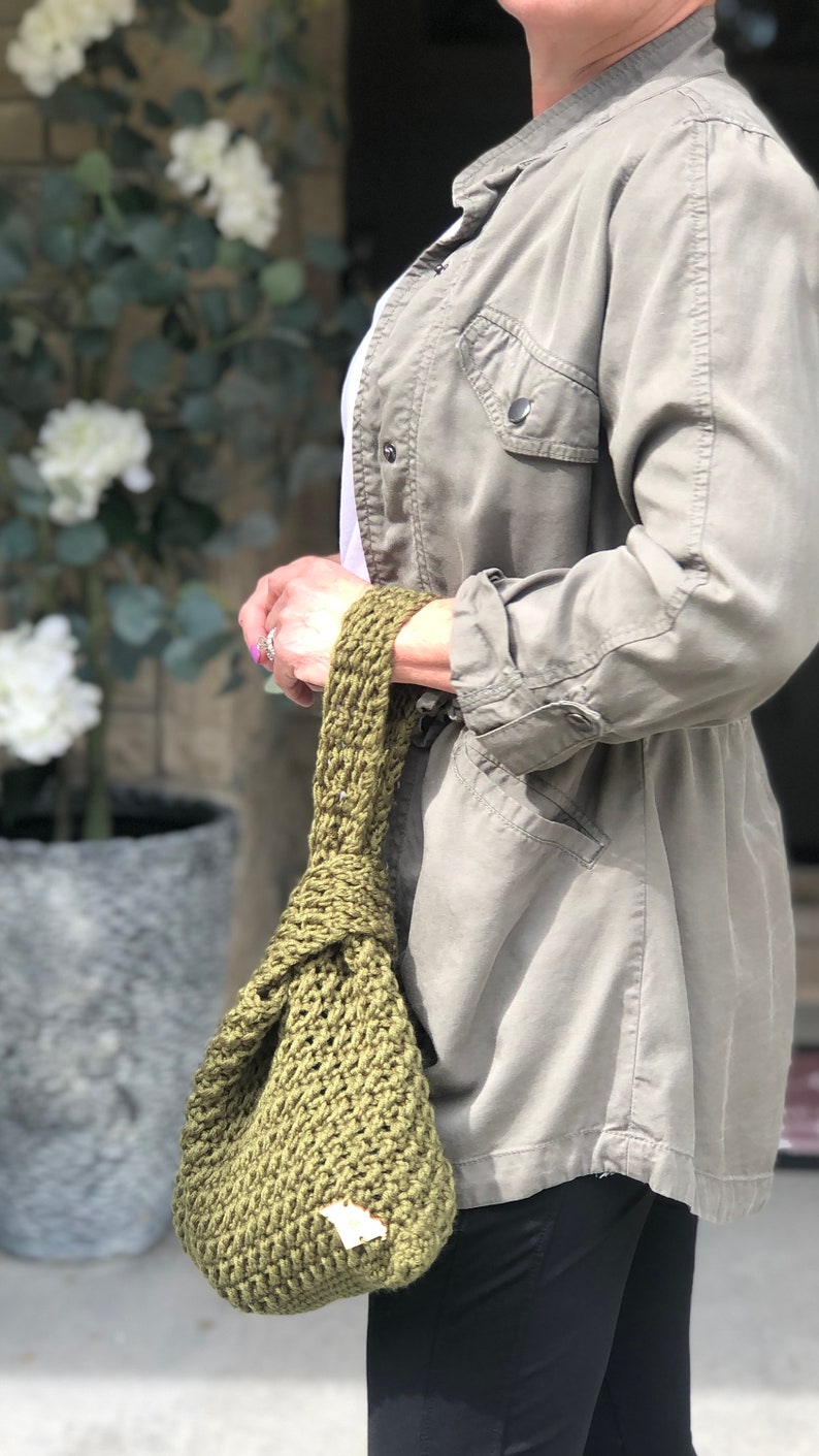 X-Stitch Japanese Knot Bag, Crochet PDF Pattern, Mommy and Me Purse, Crochet Purse, Crochet Handbag, Japanese Knot Crochet Tote, Wristlet image 3