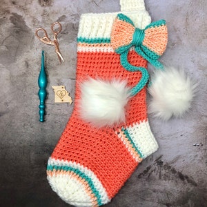 Simple Stocking Crochet PDF Digital Download Pattern; Stocking Pattern; Easter Stocking; Christmas Stocking; Crochet Stocking Pattern;