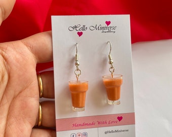Miniature Tea Earrings -Miniature Food Jewelry, Food earrings, Food Jewelry