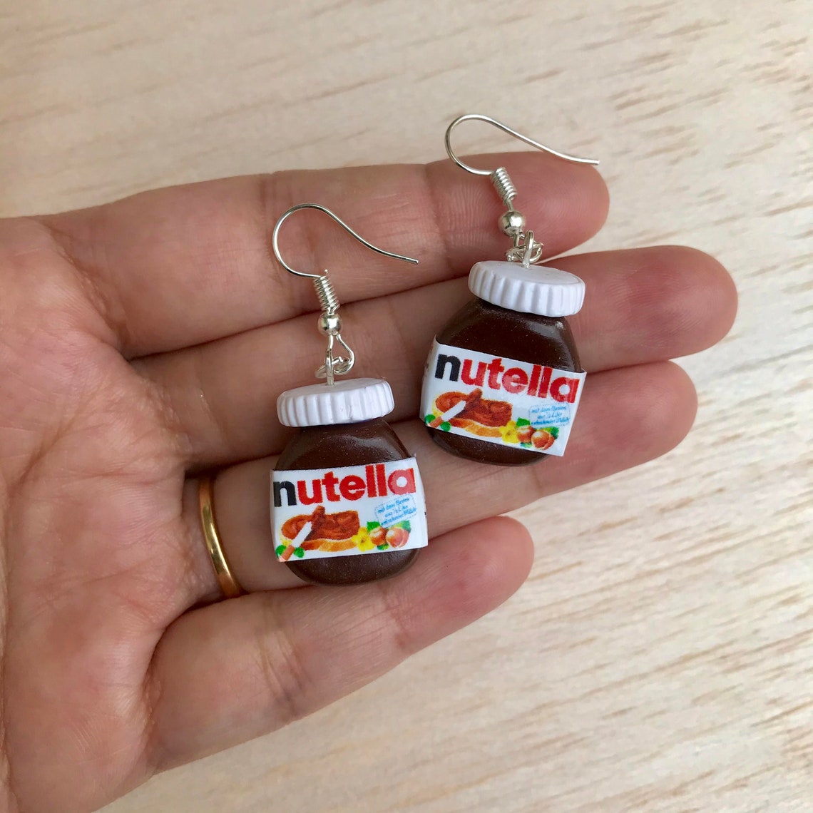 Nutella Earrings miniature Food Jewelry Food Earrings Food Etsy