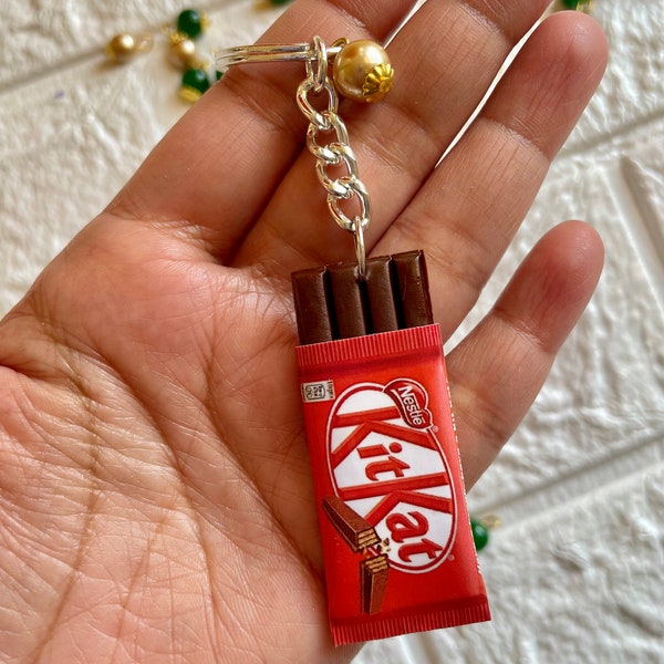 Porte-clés Kitkat miniature, Miniature de cuisine indienne, nourriture de maison de poupée, point de chocolat